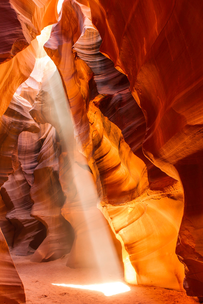 Hope, beautiful slot canyon image, light beam Hope, beautiful slot canyon image, light beam