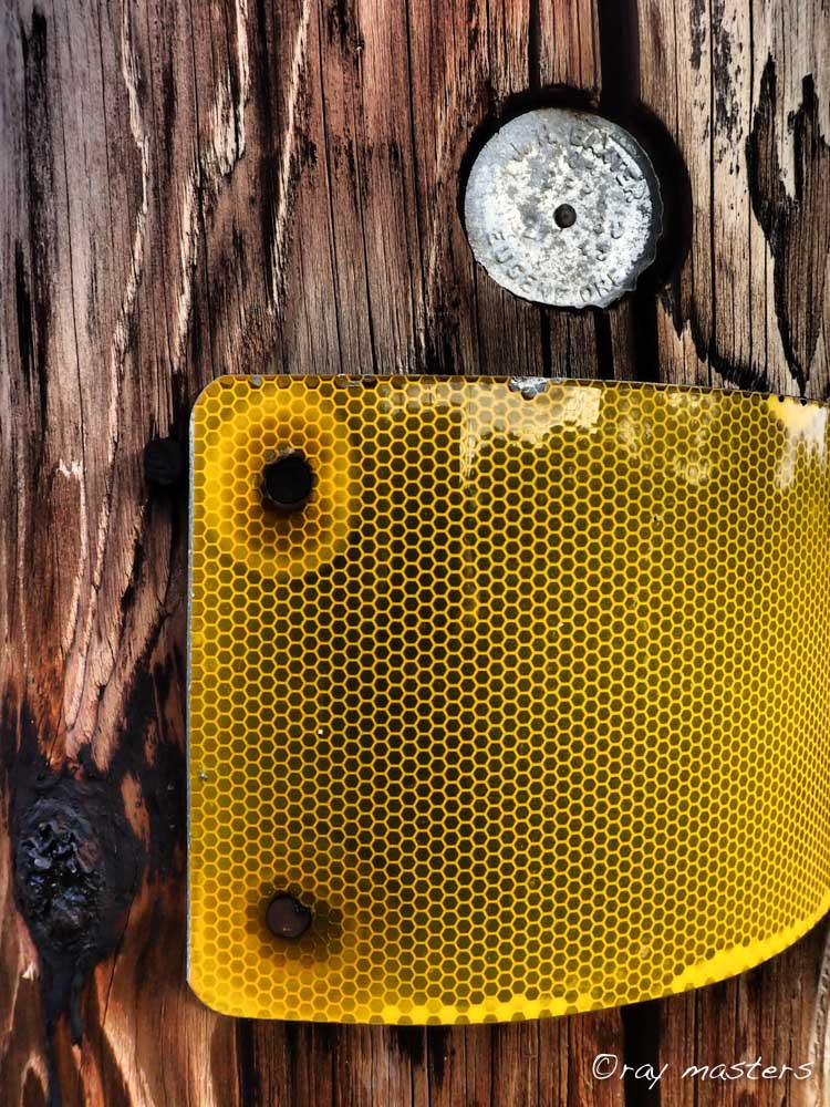 Abstract Photograph of a power pole reflector