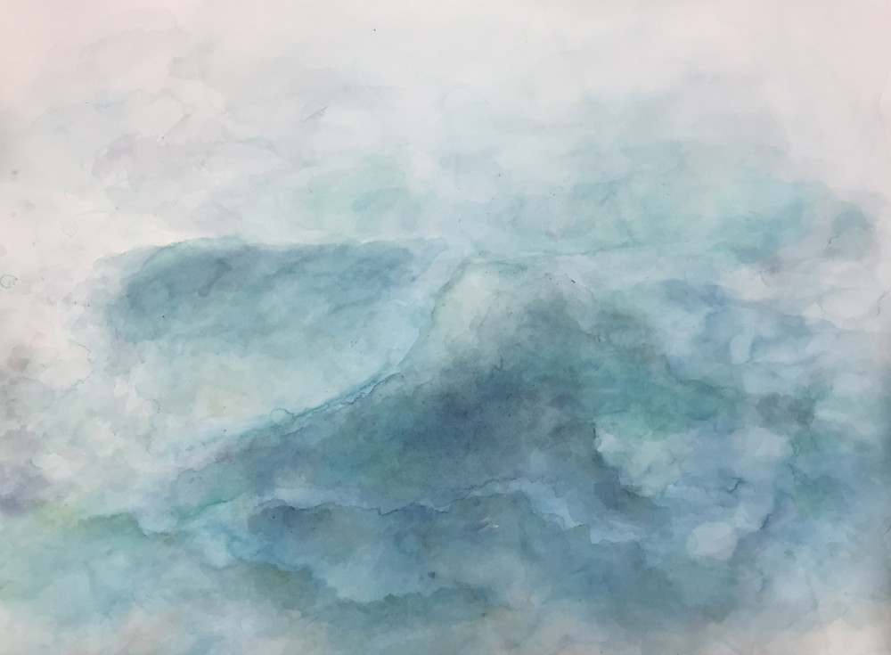 Calm Seas - Contemporary Abstract Landscape Painting | Samantha Kaplan