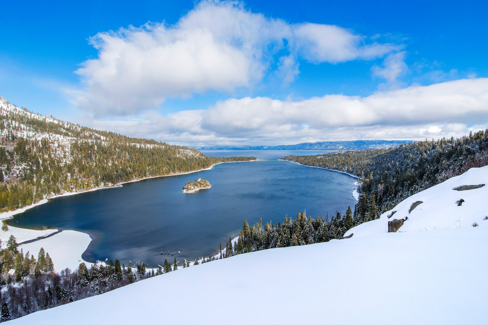 Emerald Bay Slopes, Lake Tahoe Winter Photograph print
