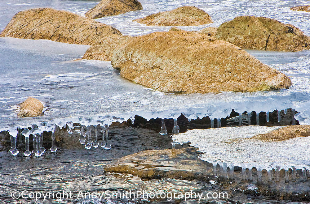 fine art photograph of Icicles and rocks