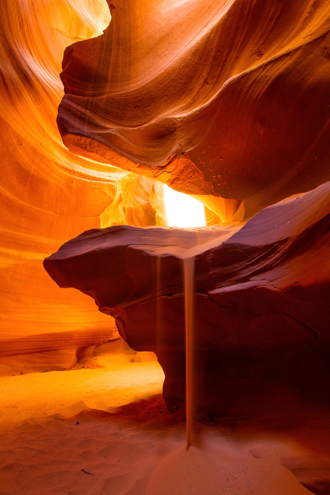 hungry for more, antelope canyon, sand falls