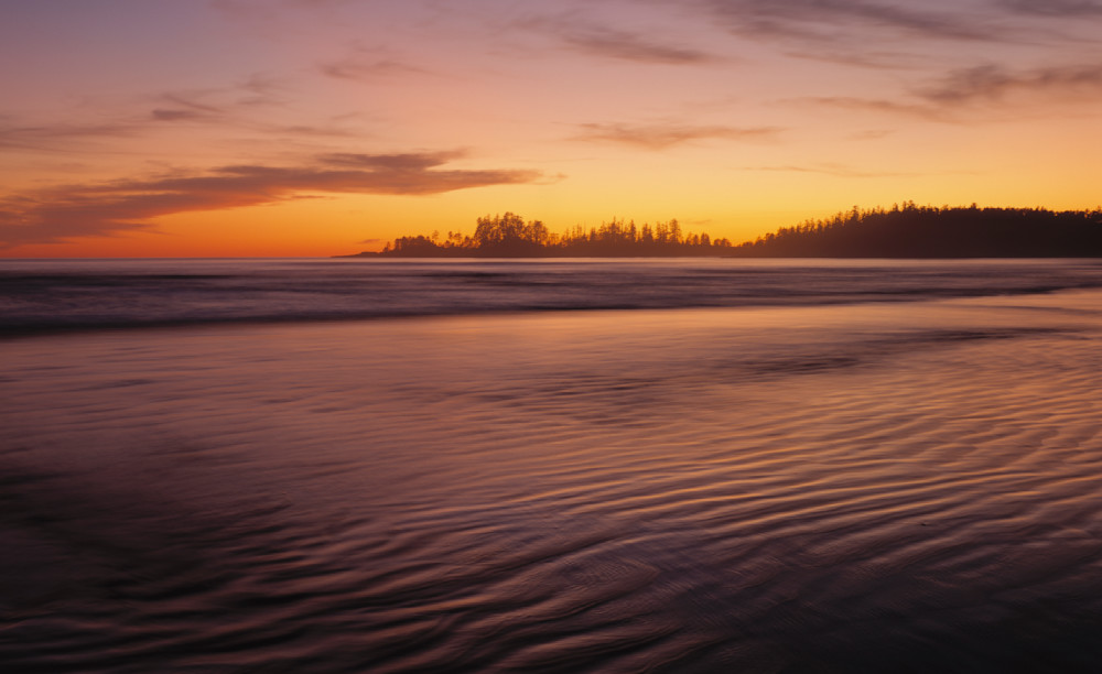 Sunset at Long Beach, Pacific Rim National Park, Vancouver Island, British Columbia, Canada