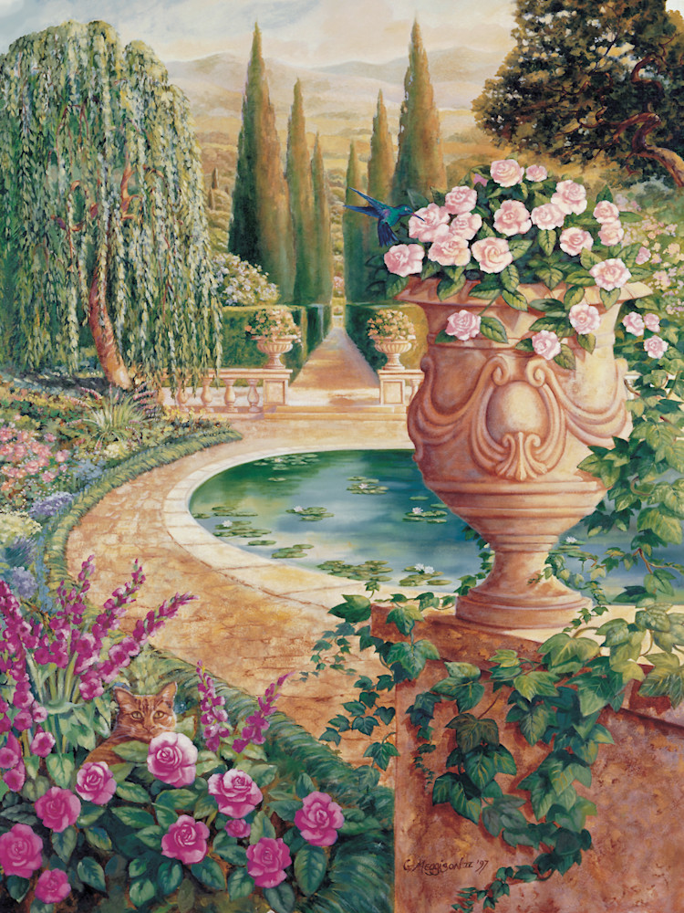 Roman Garden | Murals in Classical Style | Gordon Meggison IV