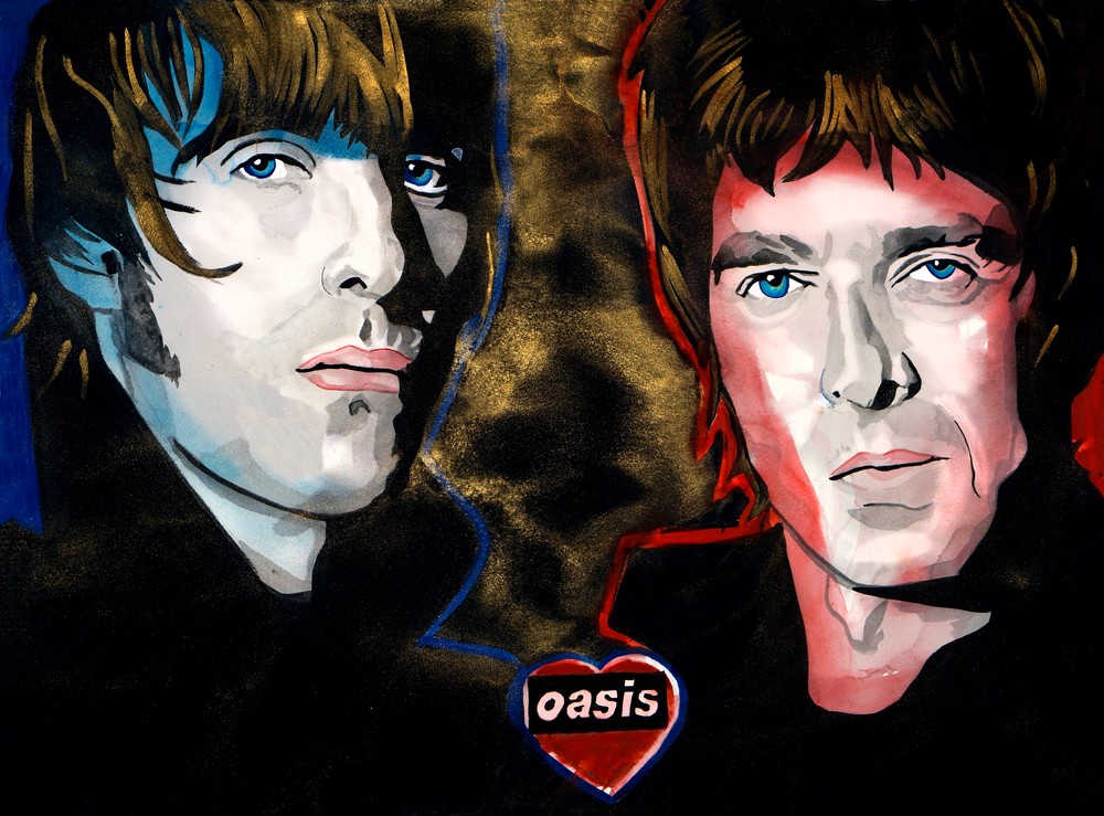 Oasis   The Gallagher Brothers Art | William K. Stidham - heART Art