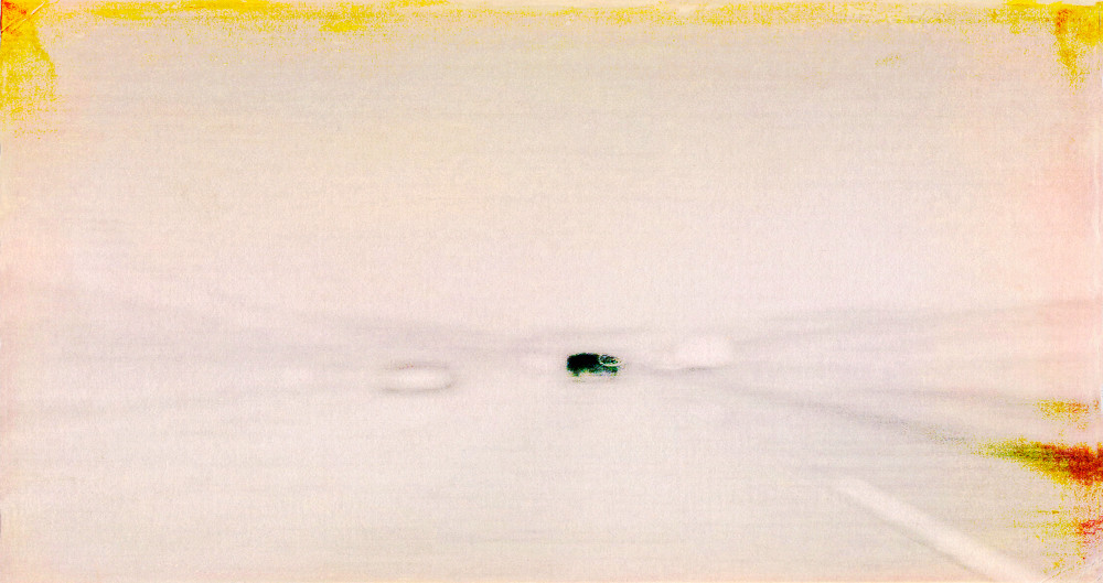 Polaroid Photograph of Cars on Freeway inspired by Rothko
