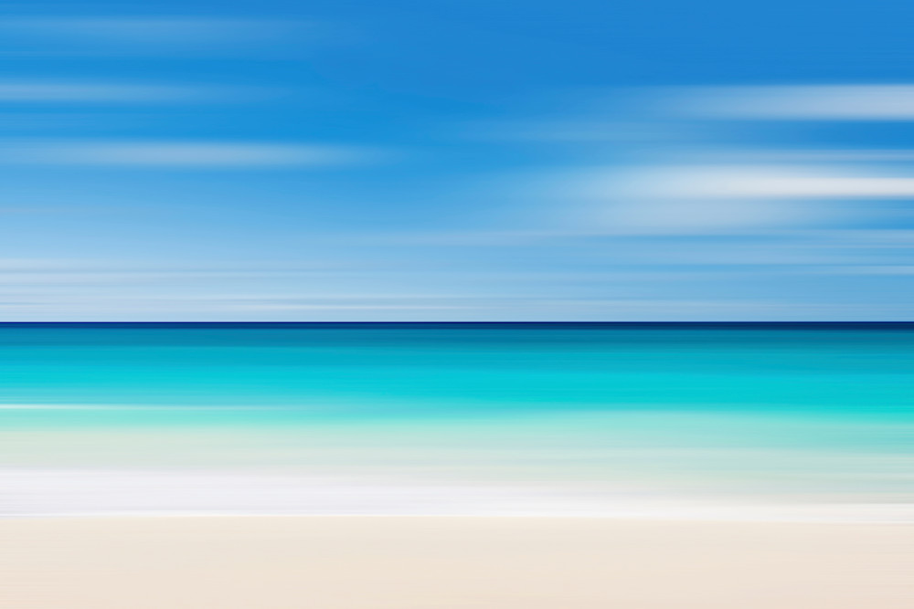"Caribbean Mood" - Abstract tropical beach wall art