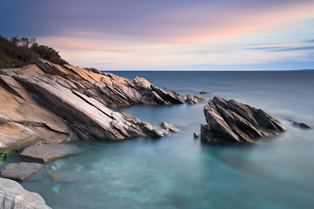 "Windward Rocks" Rhode Island Seascape Photograph by Katherine Gendreau