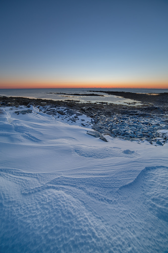 Winter blue hour at Odiorne Point