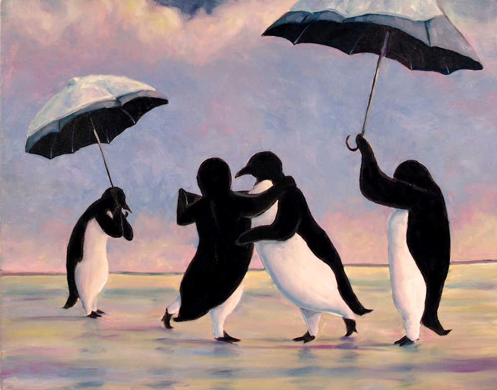 The Vettriano Penguins by Michael Orwick