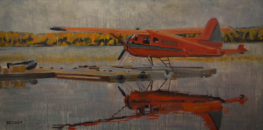 Alaskan Floatplane, Landscape, Booker Tueller, seaside, art, paintings