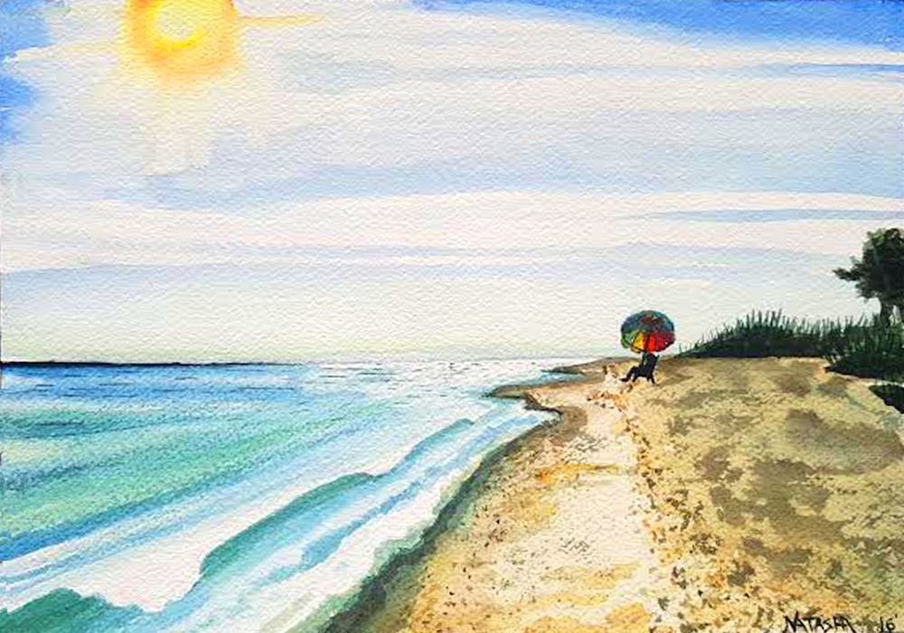 Beach Umbrella Art for Sale