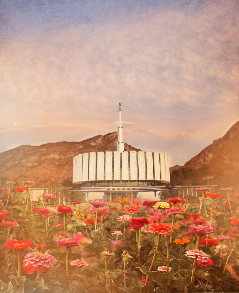 Provo Utah Temple - Flowers