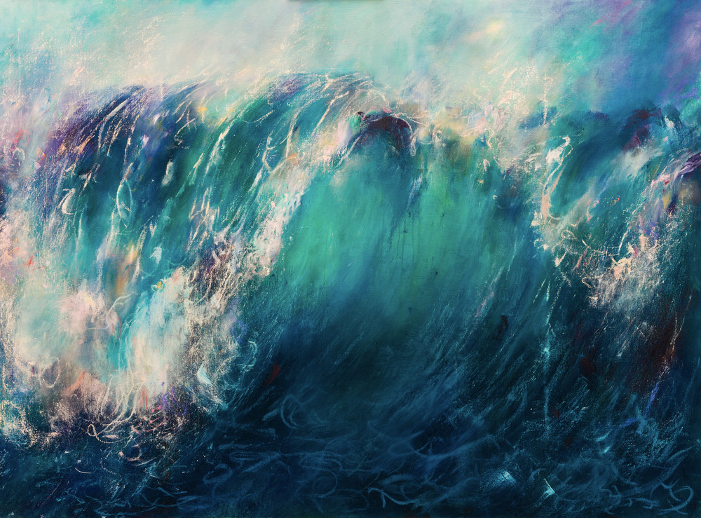 The Release - Contemporary Abstract Ocean Painting | Samantha Kaplan