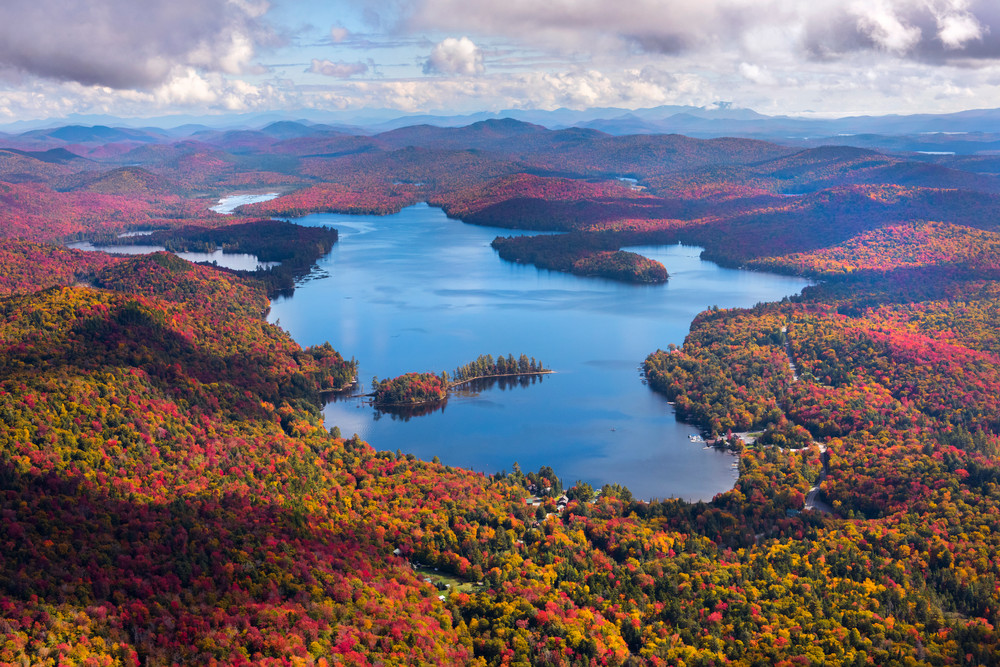 Big Moose Lake Fall Aerial Photography Art | Kurt Gardner Photography Gallery