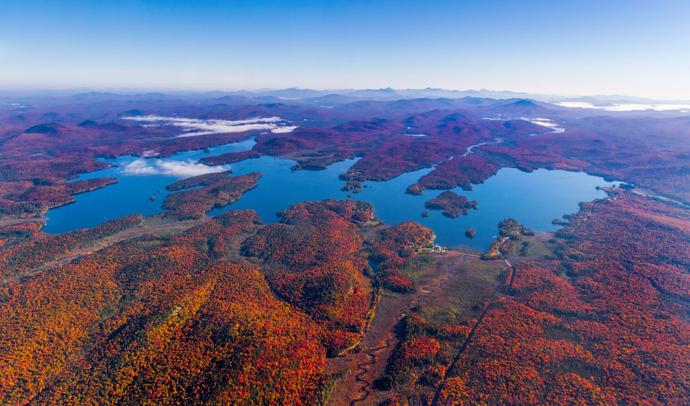 Raquette Lake Fall Aerial  Photography Art | Kurt Gardner Photography Gallery
