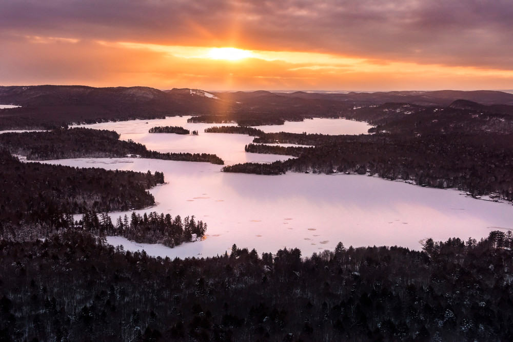 3rd Lake Winter Aerial Photography Art | Kurt Gardner Photography Gallery