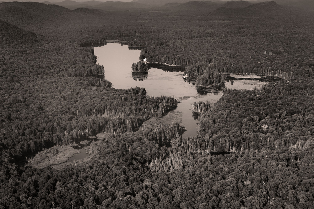 Rondaxe Lake Aerial Bw V2 Photography Art | Kurt Gardner Photography Gallery