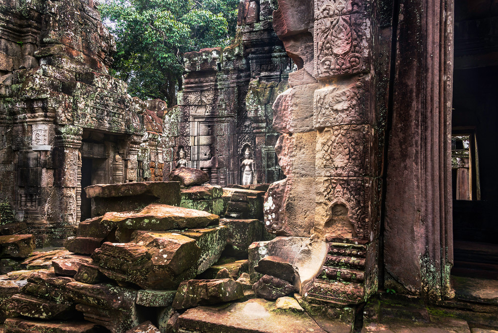 Sit for a While. Temple, Cambodia, ruins
