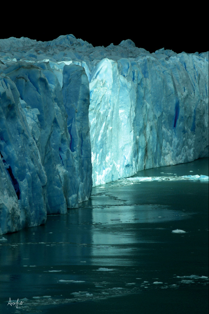 Magic light on Perito Moreno Glacier, Argentina, printed as photograph art