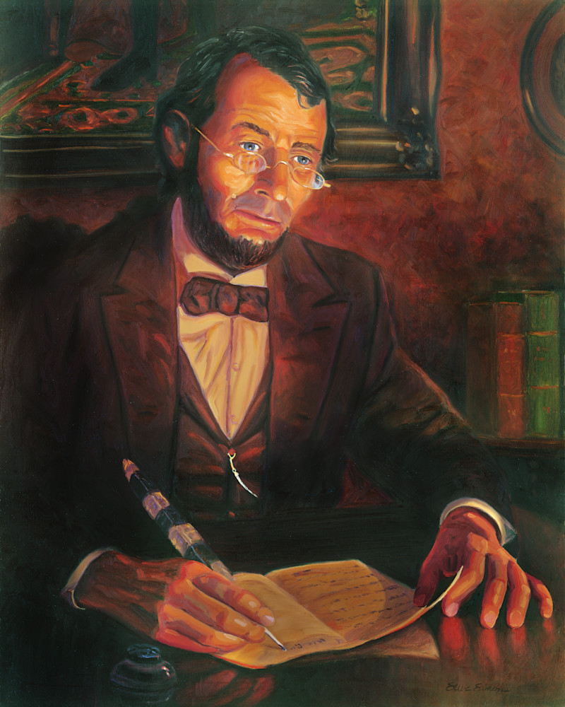 Abraham Lincoln Portrait Painting by Steve Simon