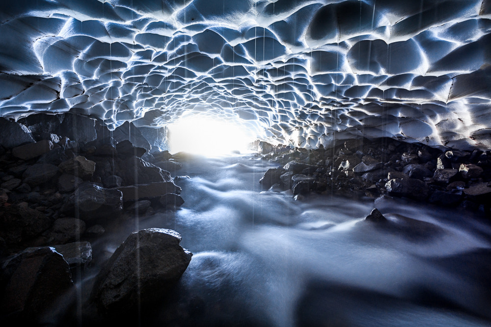 Mt Rainier Snow Cave Photograph for Sale as Fine Art