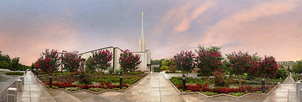 Atlanta Temple - Blossoming Trees Panoramic