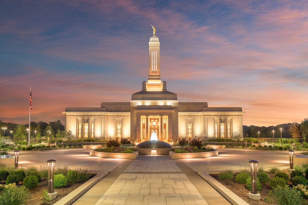 Indianapolis Temple - Sunset