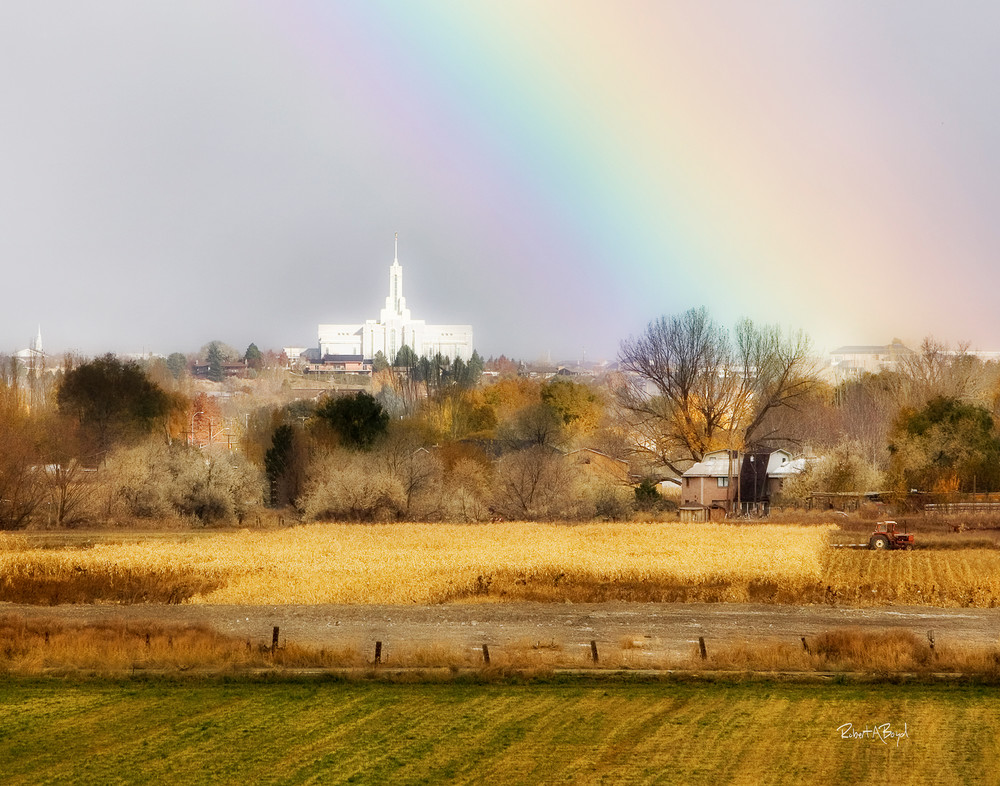 Mt. Timpanogos Temple - Rainbow