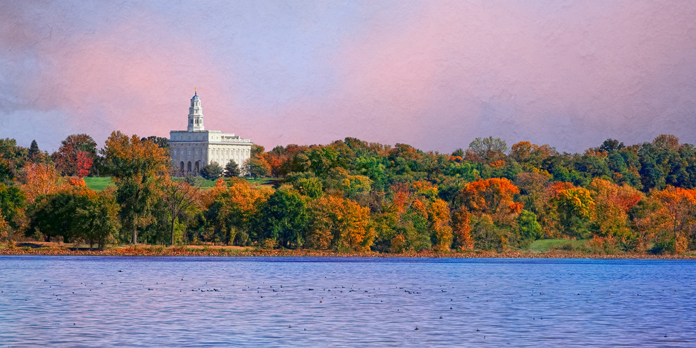Nauvoo Temple - Fall on the Mississippi