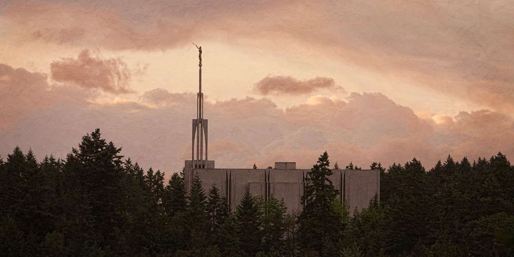 Seattle Temple - Sunset Panoramic