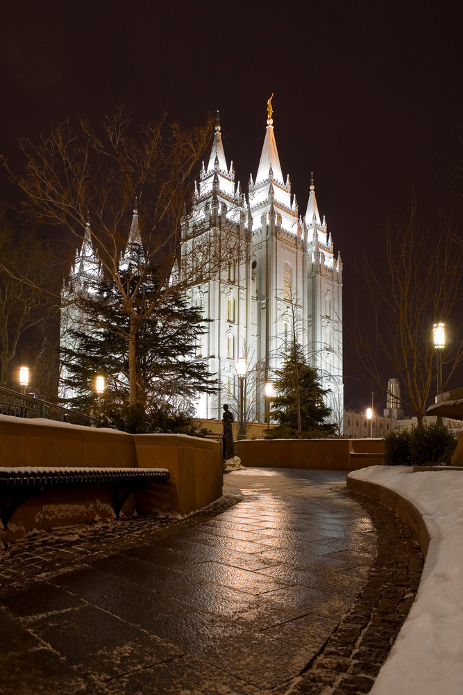 Salt Lake Temple - Snow Path