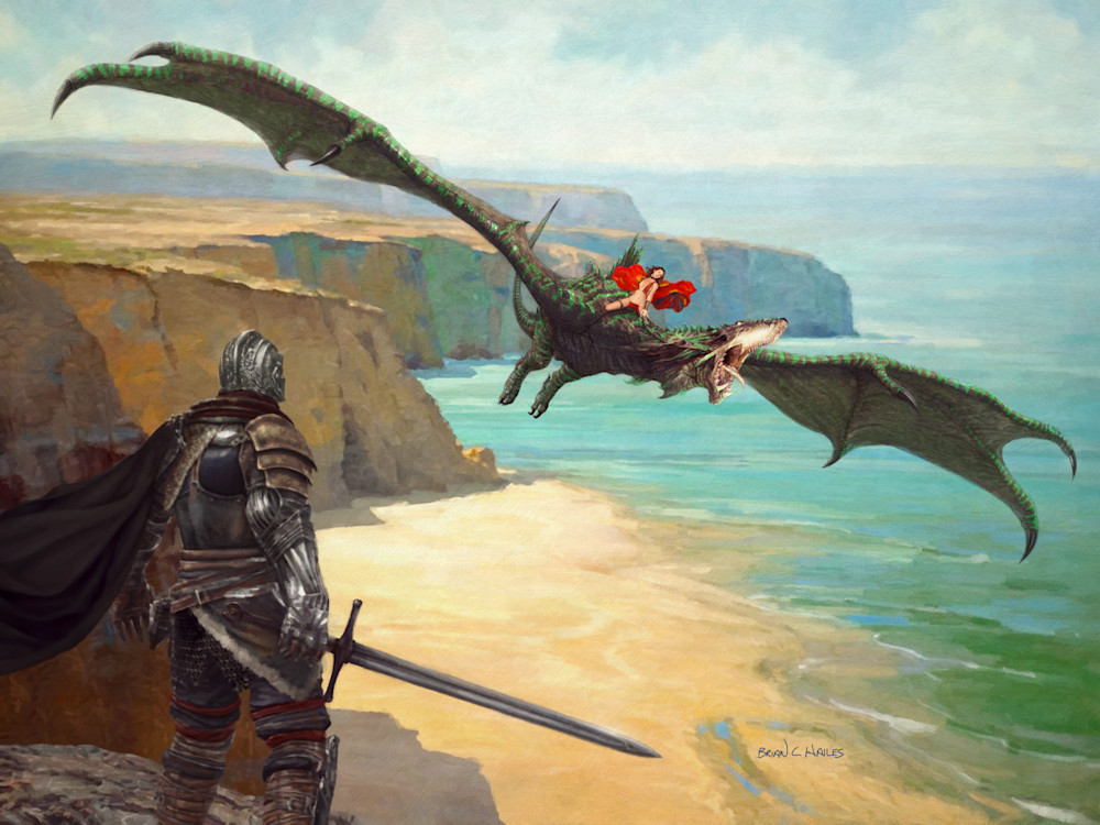Cliff Dragon fantasy art print