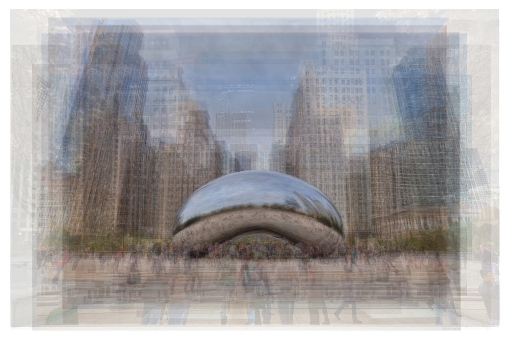 Overlay art – contemporary fine art prints of the Cloud Gate, Chicago Bean Overlay art – contemporary fine art prints of the Cloud Gate, Chicago Bean