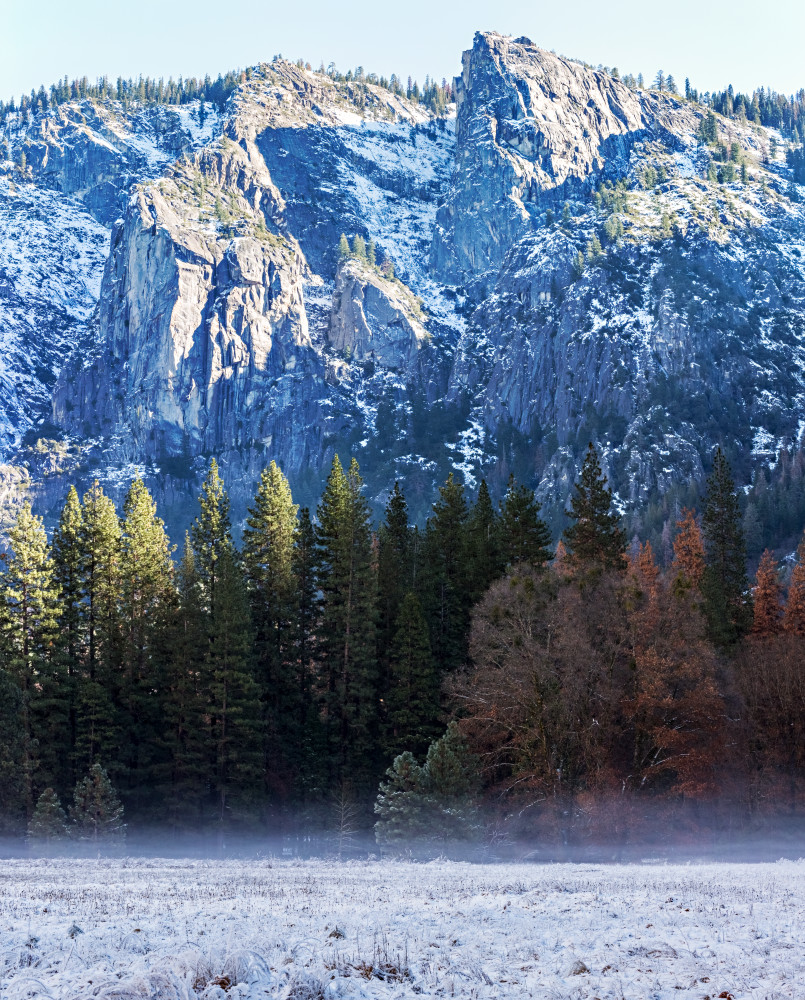 Frosty Frozen El Capitan Meadow Photograph For Sale As Fine Art