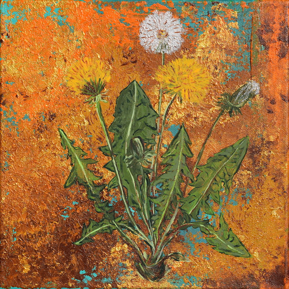 Innocence of Dandelions | Abstract Nature Portrait Art | Painting | Wall Art | Prints | Elizabeth Mae | 11thDC.com