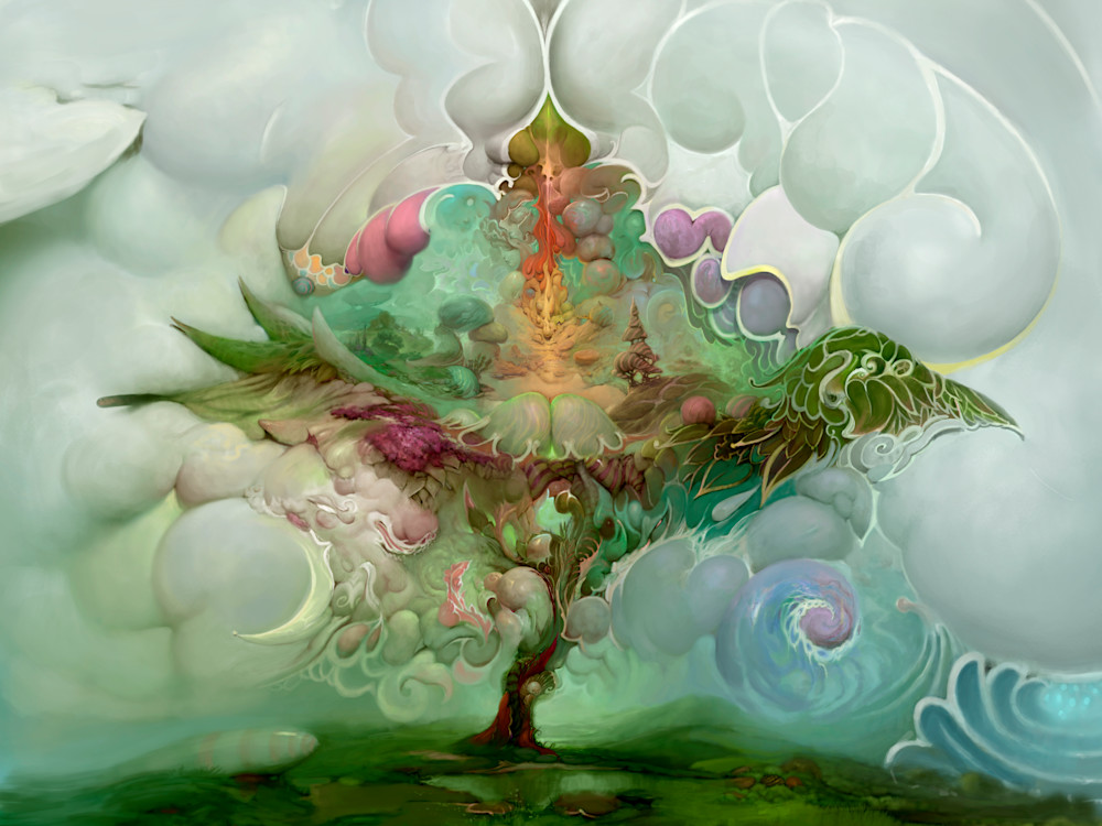 “TREE of LIFE,” by Burton Gray, modern landscape painting.