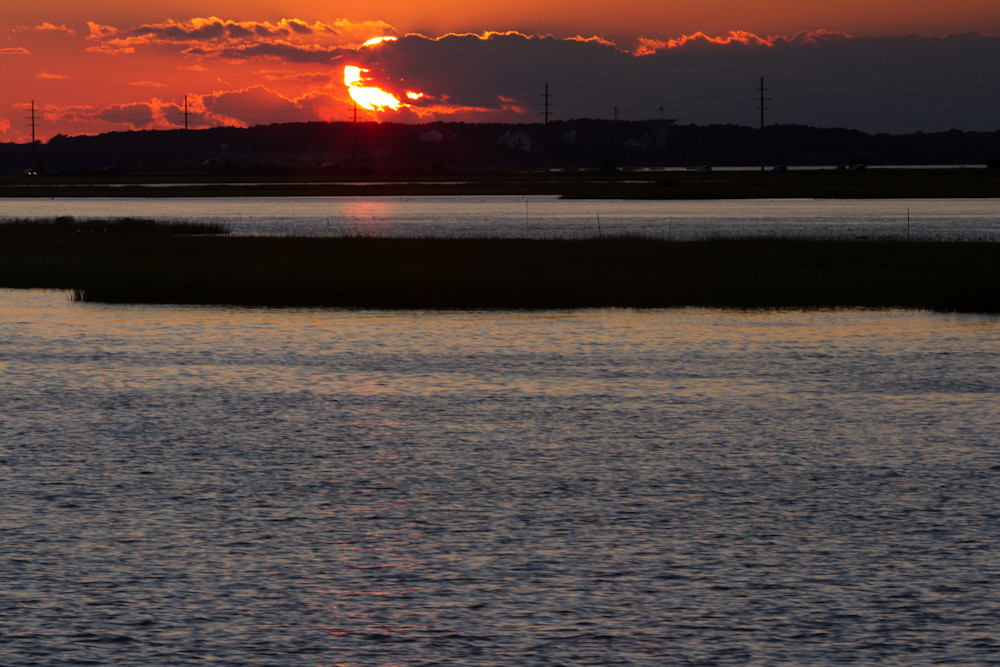 A Fine Art Photograph of a Romantic Sunset in Chincoteague by Michael Pucciarelli