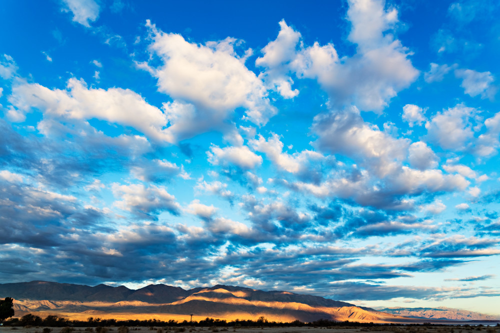 Clouds Over Furnace Creek in Death Valley Photograph For Sale As Fine Art