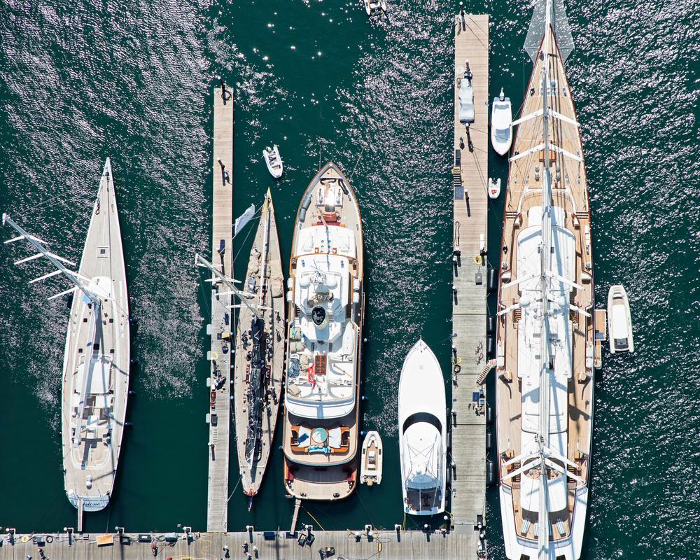 "Newport Yachts at the Dock" Newport RI Nautical Photography
