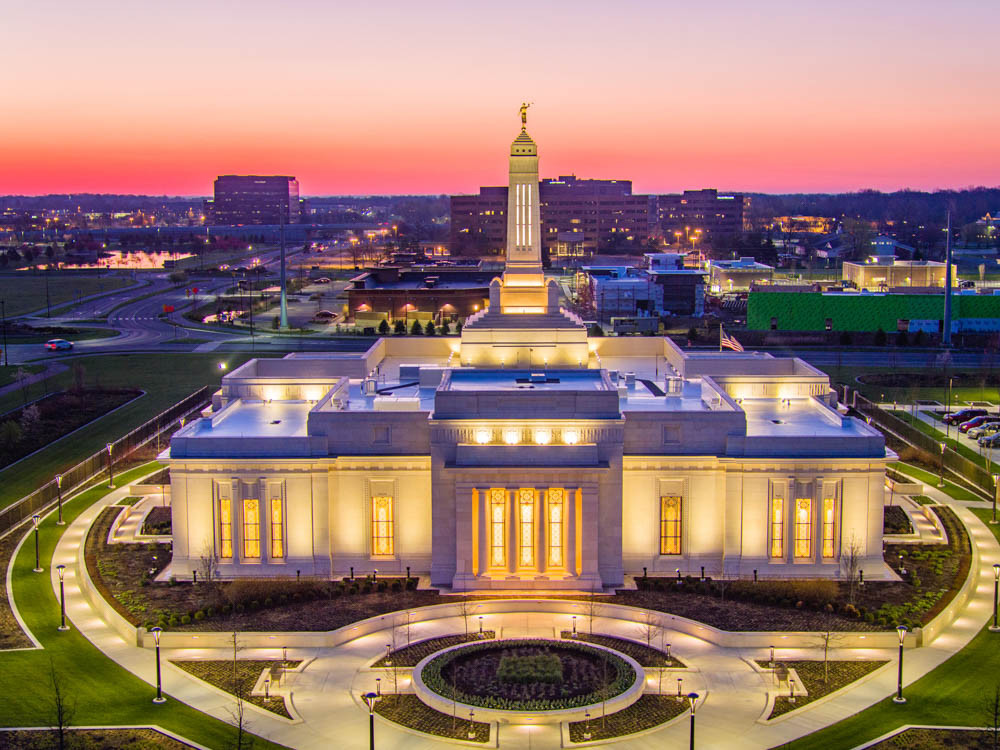Indianapolis LDS Temple - Above the City