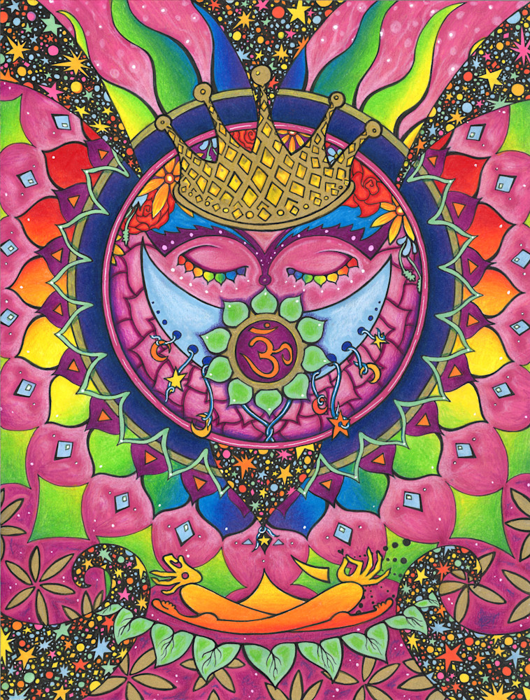 crown chakra, colorful mandala art, rainbow