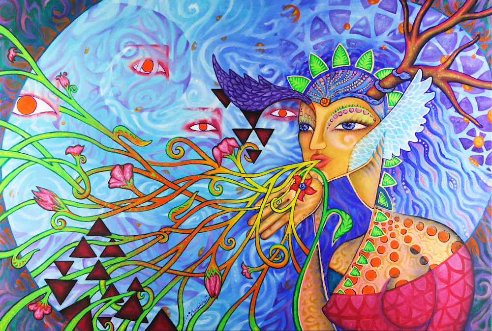 Magical breath painting with oil Magical breath painting with oil