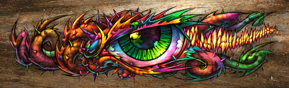 Serpent Eye Fantasy Dragon Eye Painting By David Bollt