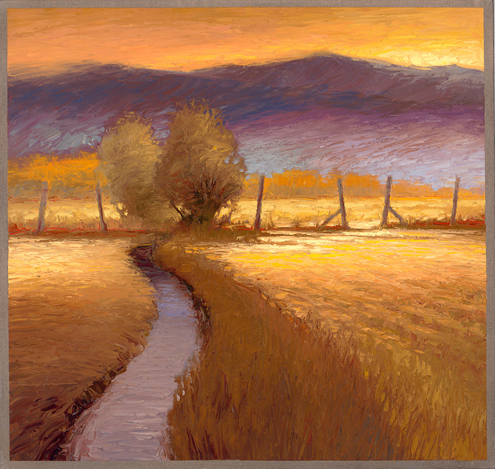 Sunset Irrigation Art Fine Art New Mexico
