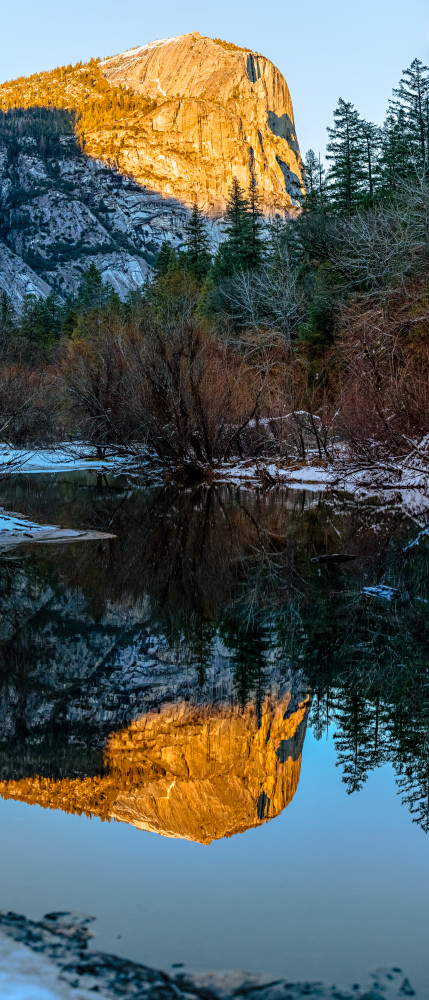 Mount Watkins Sunset Reflection on Mirror Lake Photograph For Sale As Fine Art