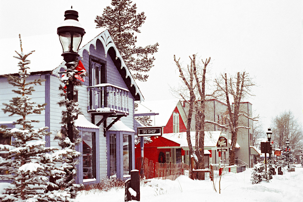 Fine Art photograph of the Knorr House Ski Shop in Breckenridge, Colorado around 1980