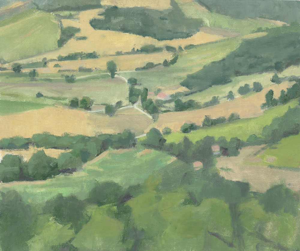 Otricoli Looking Towards Narni | Art Print by Antrese Wood Otricoli Looking Towards Narni | Art Print by Antrese Wood