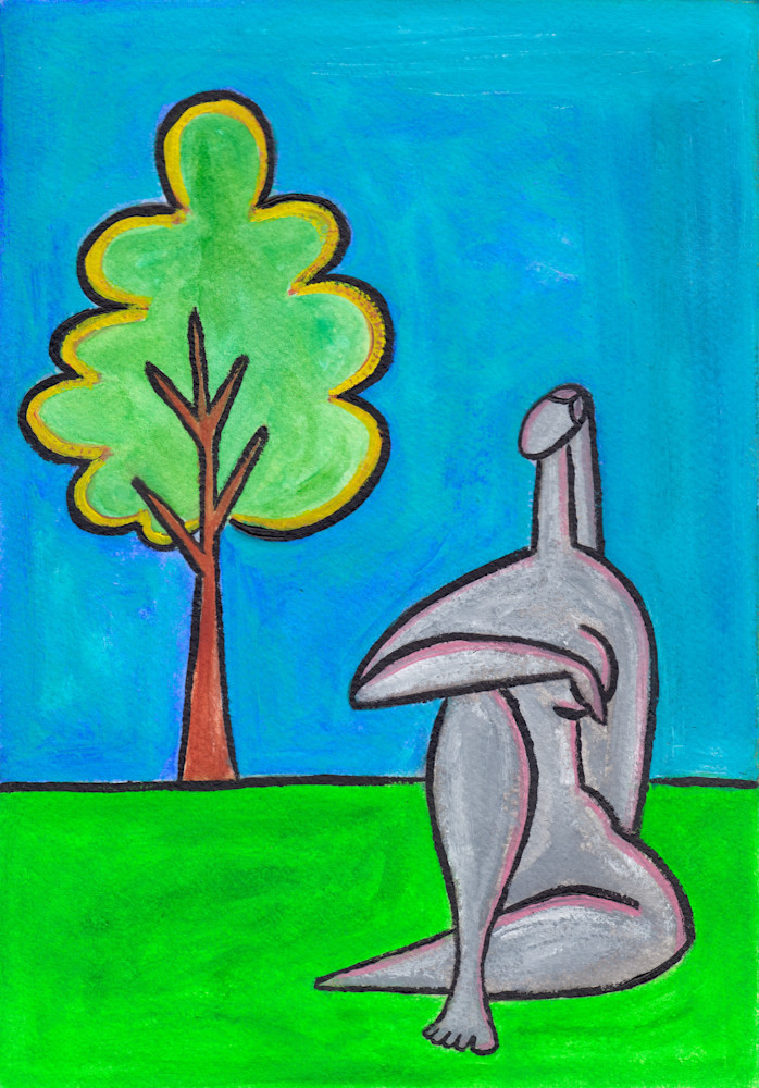 The Tree Oil Painting on Paper by Paul Zepeda Available on Wet Paint NYC