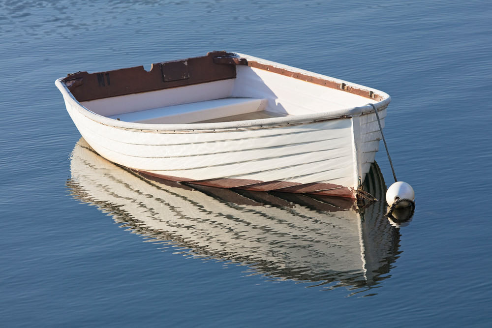 "Meme's Boat II" Fine Art Rockport Harbor, MA Rowboat Photograph